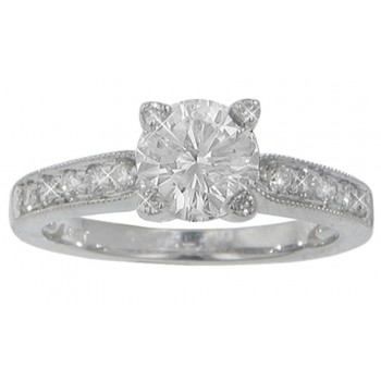 1.67 CT Certified Diamond Engagement Ring Vintage Style